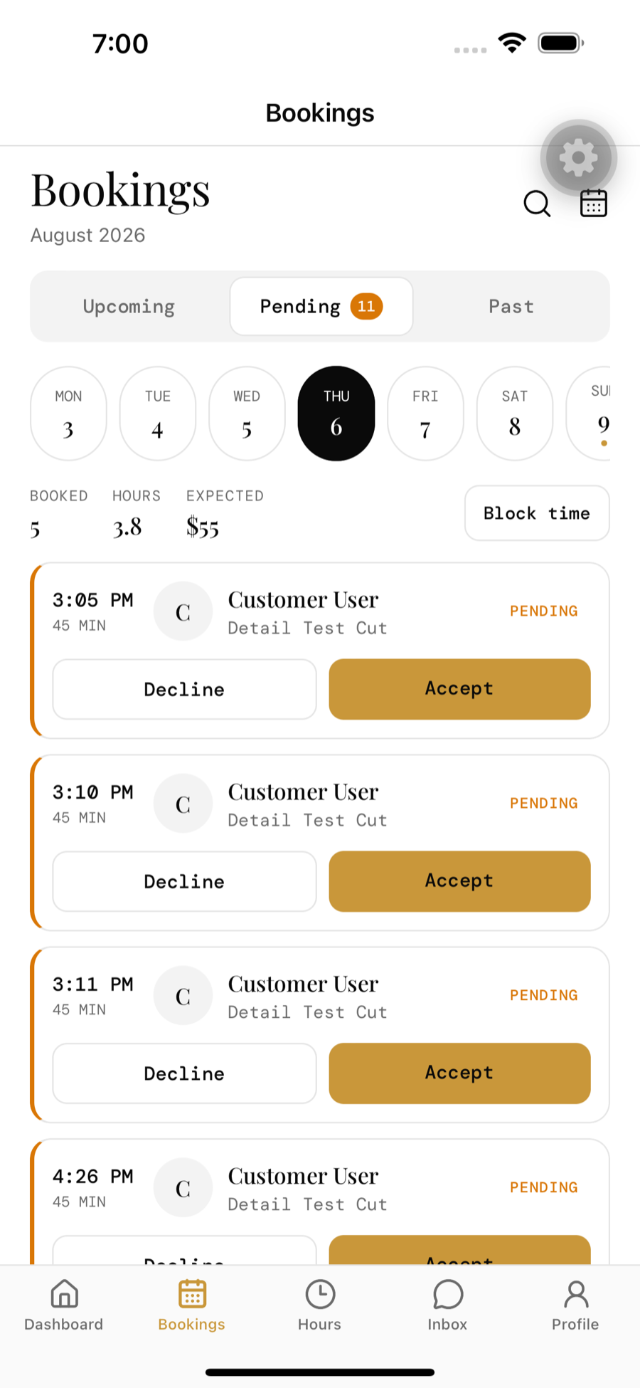 Beru pending bookings