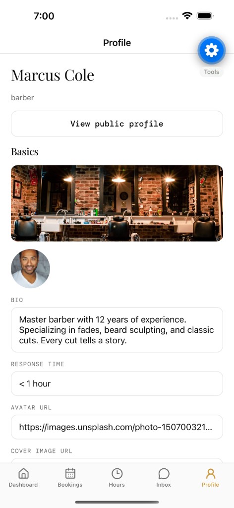 Beru provider profile editor