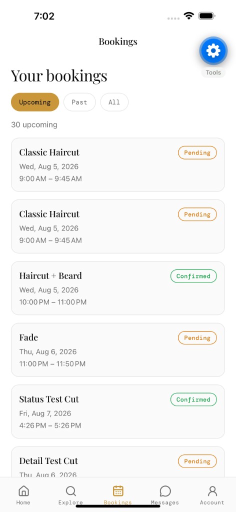 Beru customer bookings