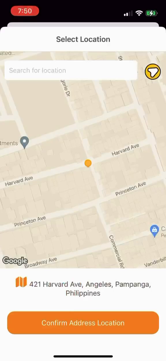 Select location