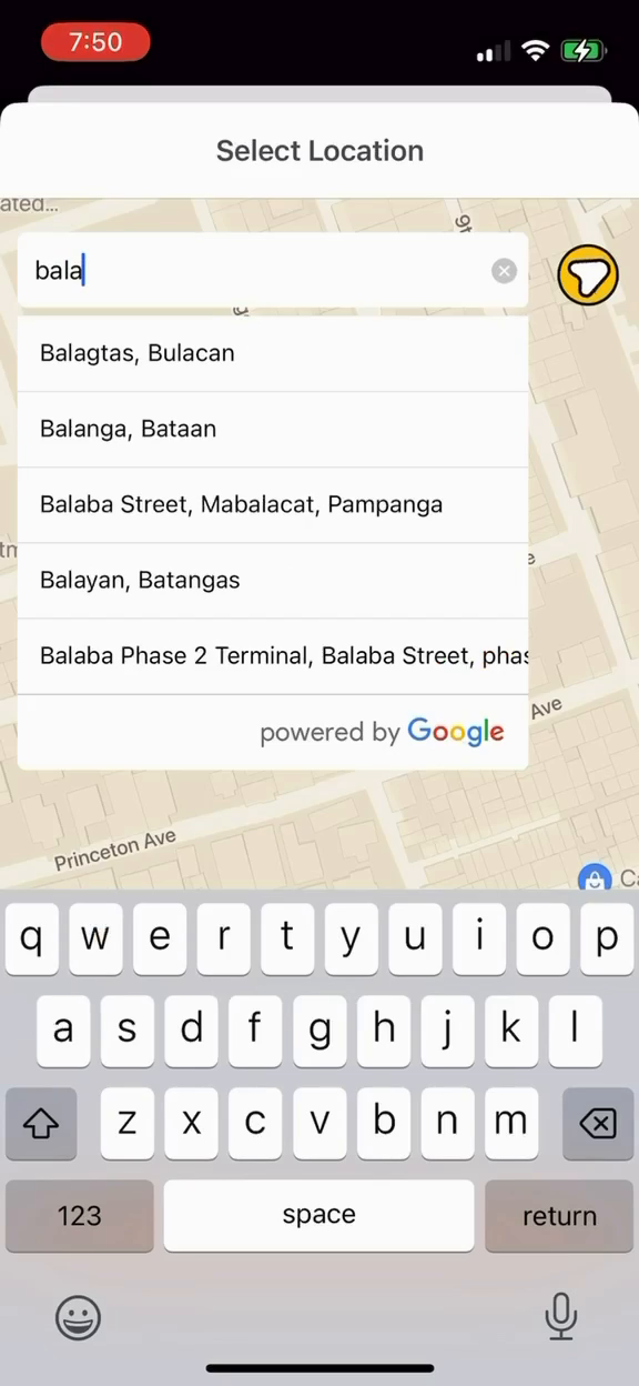 Location search
