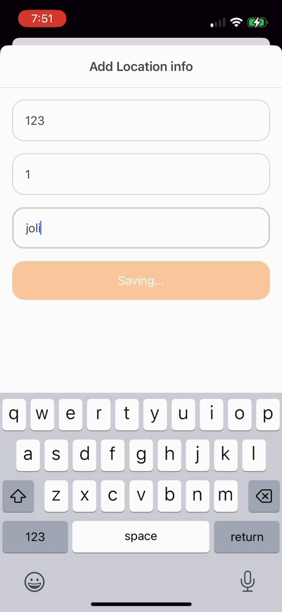 Saving address